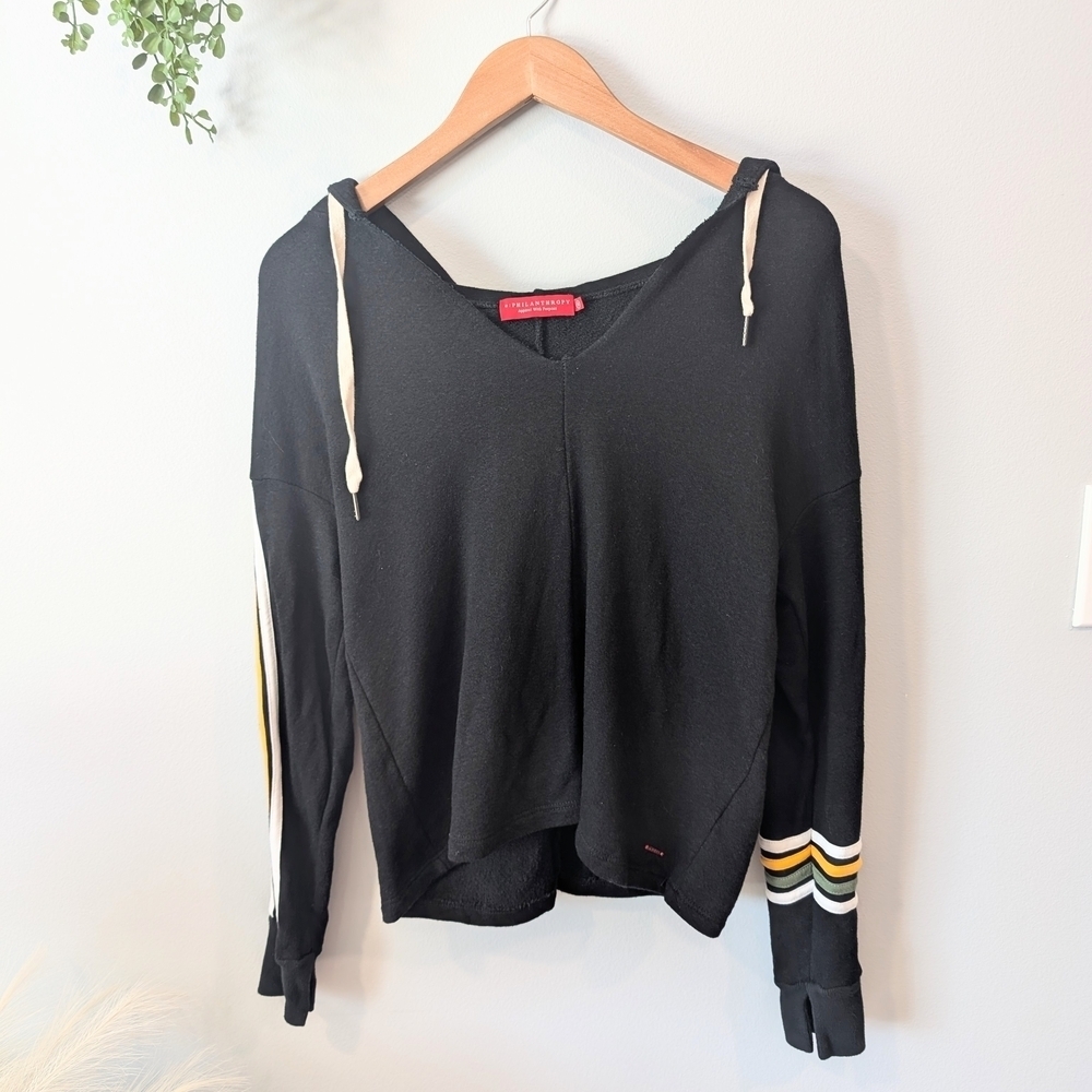 n:PHILANTHROPY Black Oversized Long Sleeve Hoodie